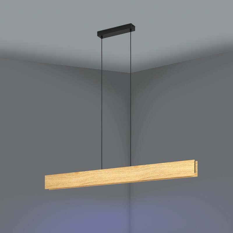 EGLO Hängeleuchte Pendelleuchte Smart Zig LED Anchorena Z Holz hell schwarz w909 - 9008606243679