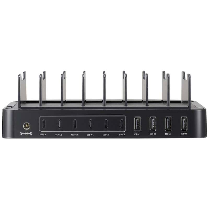 VOLTCRAFT PS-10 Tischladestation 120W 10 Ausgänge USB-A USB-C schwarz - 4064161293714