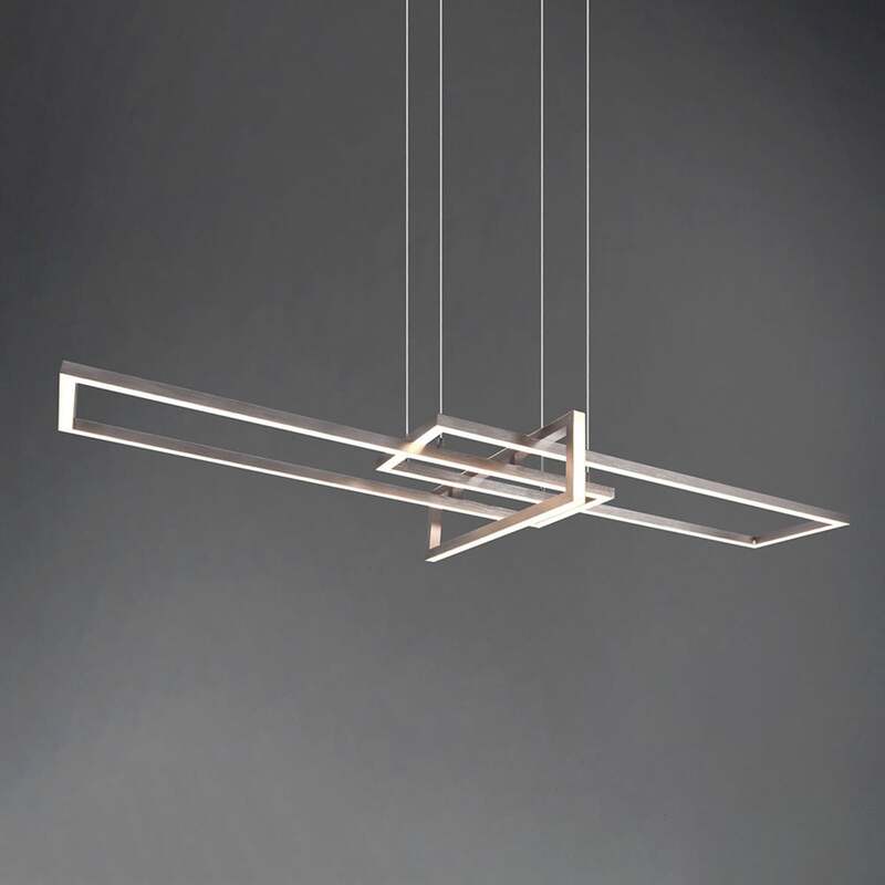 TRIO LIGHTING Hängeleuchte Salinas LED Pendelleuchte dimmbar nickel matt - 4017807487909