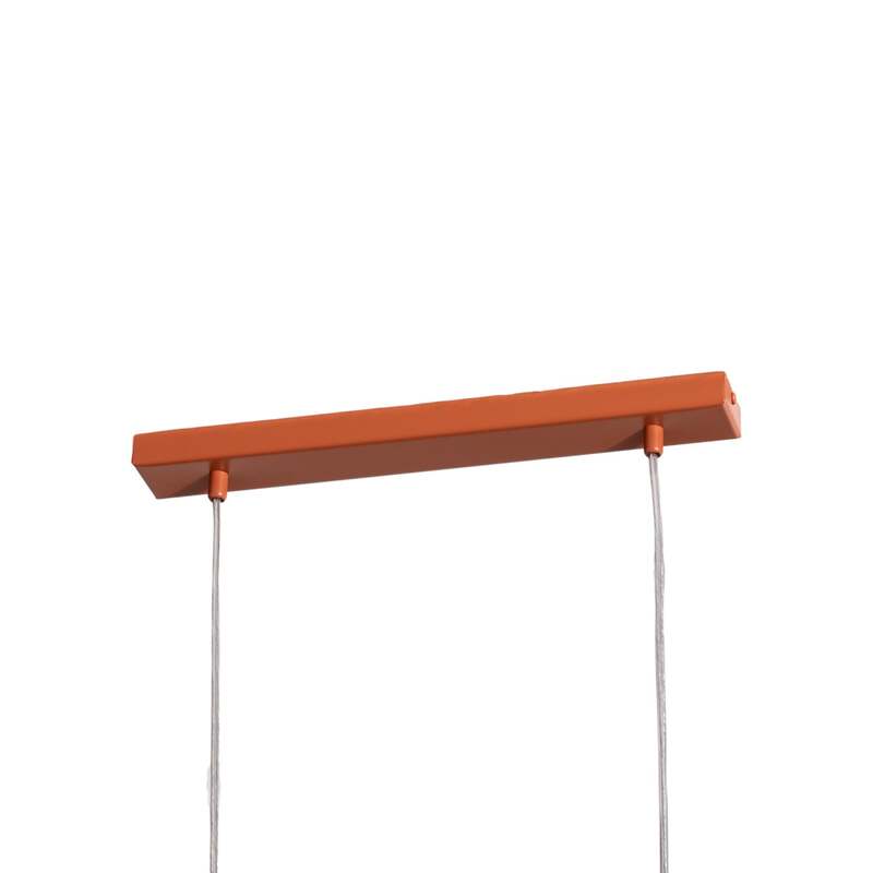 SIGMA Hängeleuchte Rif 2 ziegelrot 2-flammig 42 cm Stahl dimmbar E27 - 5902846810636