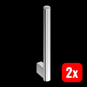 2x B-Ware Keuco Papier-Ersatzrollenhalter Plan Aluminium Silber-Eloxiert für 2 Rollen