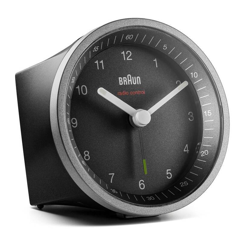 Braun Funkwecker Quarzwecker analog DCF77 Akku schwarz gelb 1 Alarmzeit - 4007218670090
