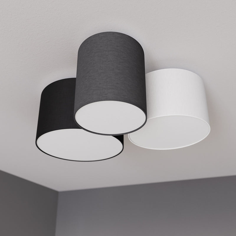 Lindby Deckenleuchte Lampe Laurenz LED 3-flg dimmbar grau braun Ø20-32cm - 4251096563238