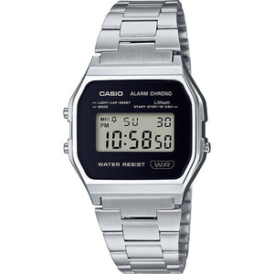 B-Ware Casio Armbanduhr A158WEA-1AEF Digitaluhr Edelstahlarmband silber 48g