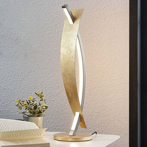 B-Ware Lucande Tischleuchte Lampe Marija LED dimmbar goldfarben 61,5cm warmweiß