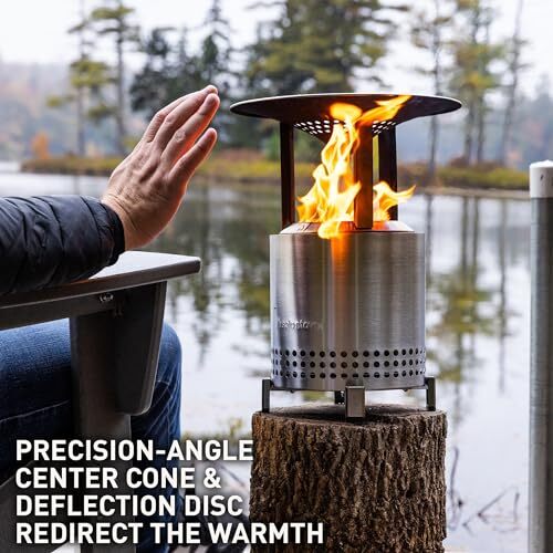 Solo Stove Mesa XL Wärmeverteiler Edelstahl Wärmeabstrahler mit 3 Füßen 15,3cm - 0850046336959