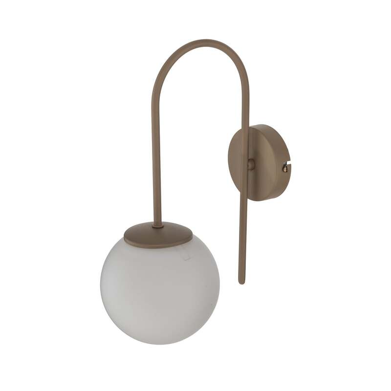 Wandleuchte Cambridge LED Wandlampe dimmbar beige matt Stahl Glas E14 34cm - 5907565930085