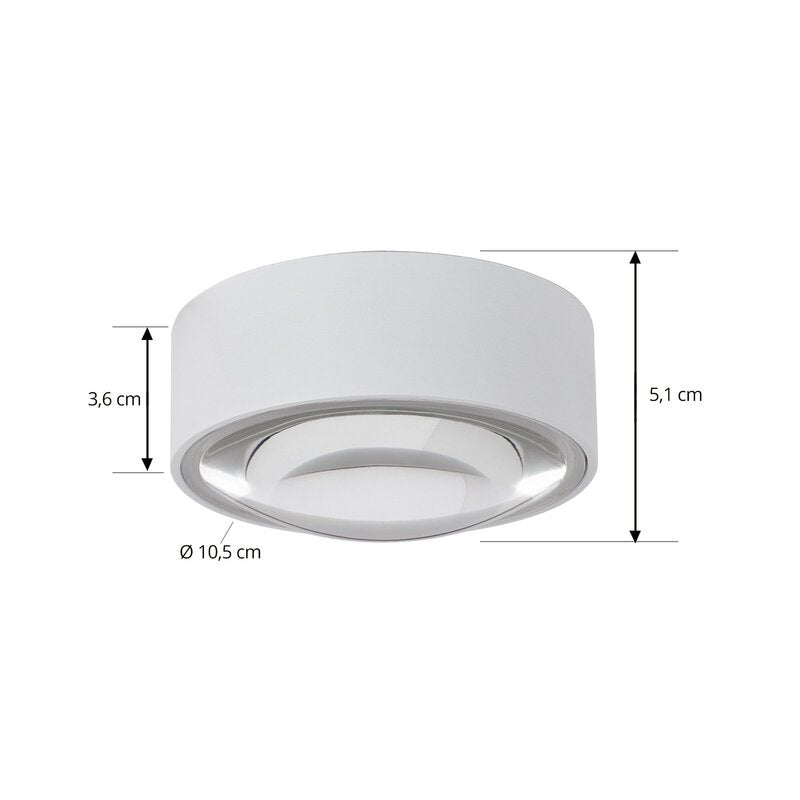 Lindby LED-Downlight Siaka weiß IP65 800 lm 2700 K 10,5 cm Ø 5 cm - 4255830900129