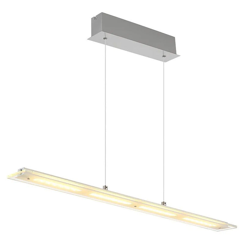 Globo Pendelleuchte Hängeleuchte Novak LED Lampe dimmbar nickel 88cm Höhe 150cm - 9007371586028