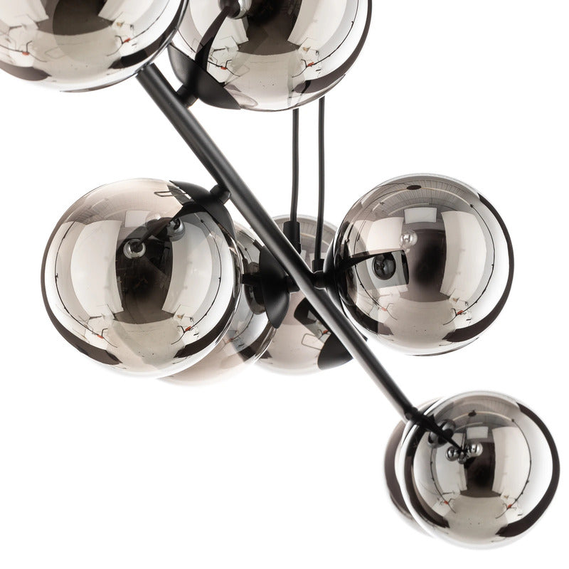 Glassy Pendelleuchte Hängeleuchte Lampe Glas schwarz graphit E14 Wohnzimmer - 3071188
