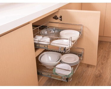 Teleskopschublade Küchenschrank 60cm Utensilienhalter stabil chrom 10kg - 4007873448294