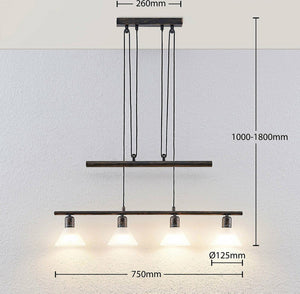 B-Ware Lindby Höhenverstellbare Pendelleuchte Delira Pendelleuchte Lampe Licht 4-fl 285