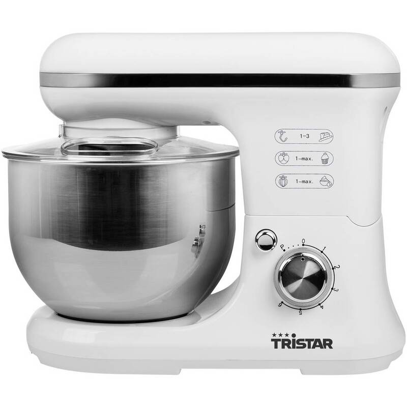 Tristar MX-4817 Küchenmaschine Knetmaschine Rührmaschine  1200W Weiß Silber - 8713016066473