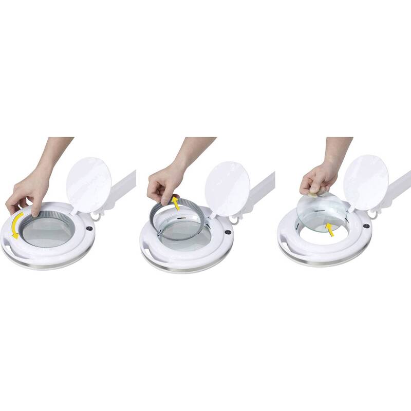TOOLCRAFT TO-7173471 LED Lupenleuchte Lupe Arbeitsleuchte Lampe 3x Zoom EEK: F - 4064161188614