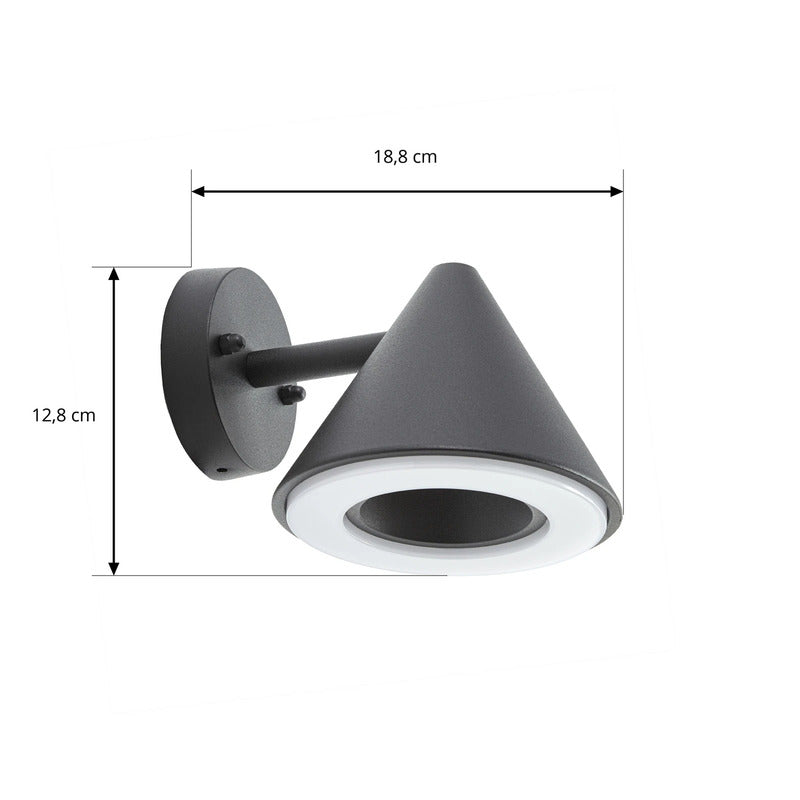 Lindby Außenwandleuchte Soran LED Gartenlampe Wandleuchte schwarz IP44 12cm - 4255830909306