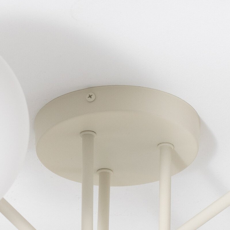 HELAM Deckenleuchte Lampe Moon E27 sandfarben Glas 87cm dimmbar SIEHE TEXT/F887 - 5902349236414
