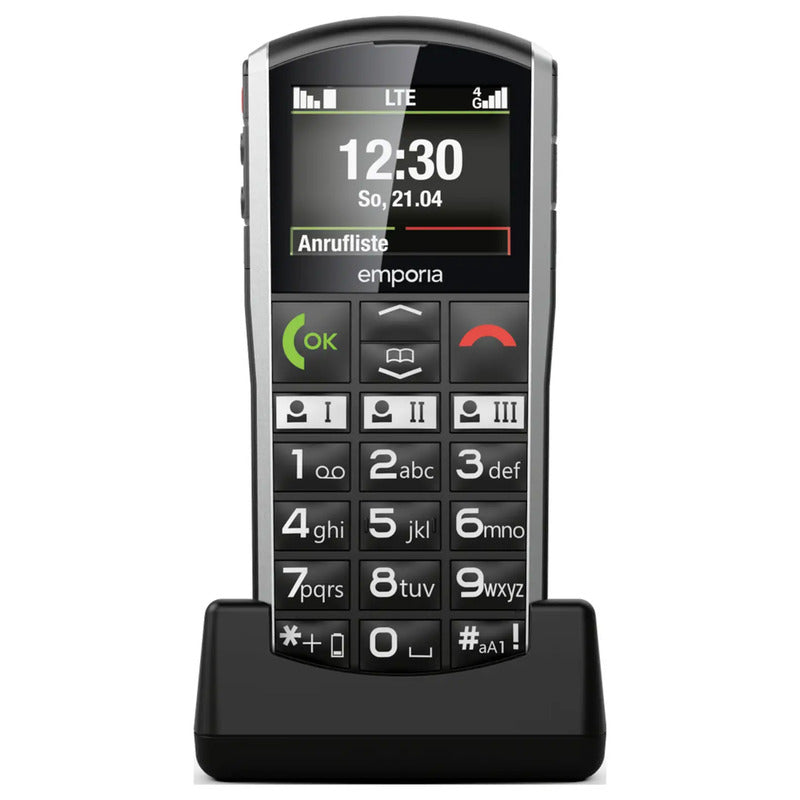 Emporia Senioren-Handy Mobiltelefon SIMPLICITY-LTE IP54 Schwarz Silber SOS-Taste - 9005613168698