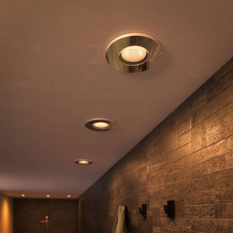 Philips Hue Einbauleuchte Downlight LED Aluminium IP44 mit Dimmschalter 3er-Set - 8719514340817