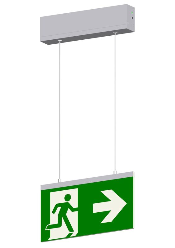 Mexcel Fluchtweg Notbeleuchtung MEXM1930ZB Warnschild LED Aluminium Sicherheit - 7172284521144