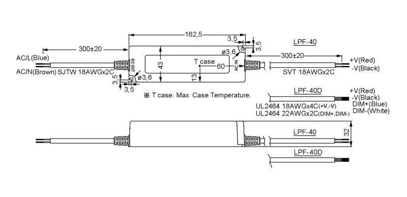 Mean Well LPF-40D-24 LED-Treiber LED-Trafo Konstantspannung 40 W 1.67 A Dimmbar - 4021087007511