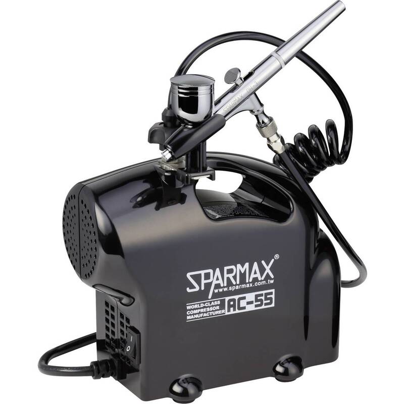 Sparmax Airbrush-Einsteiger-Set SK-55 mit Kompressor Double Action 0,3mm 230V - 4016138884159