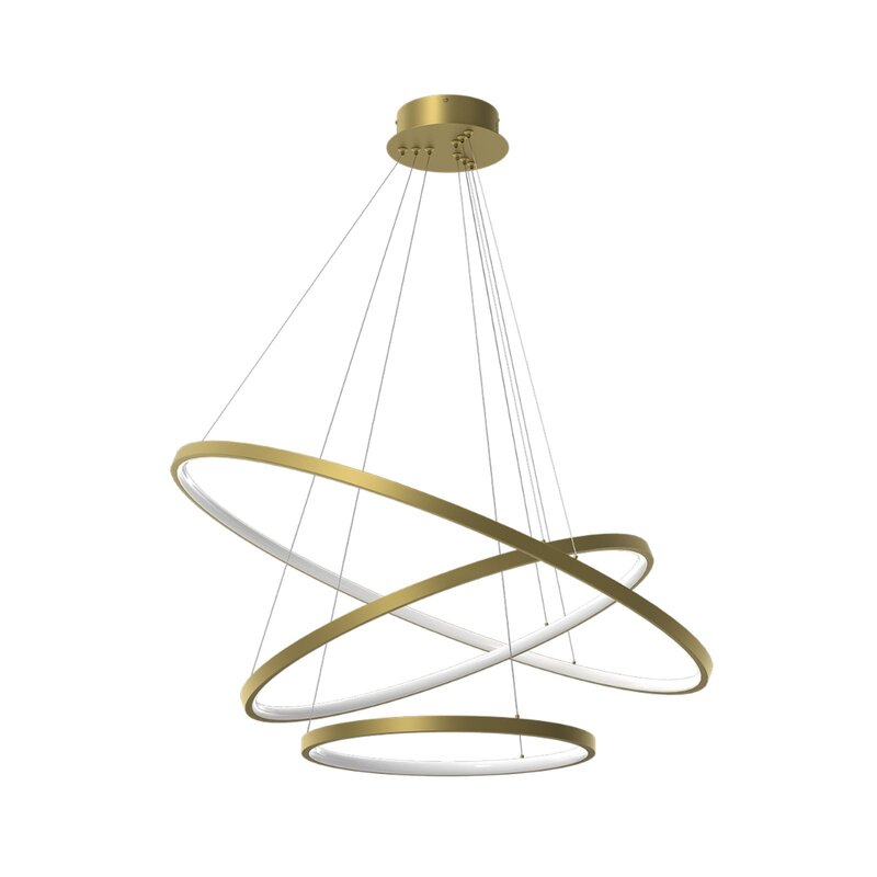 Rotonda Hängelampe Pendelleuchte LED Kunststoff Metall gold dreiflammig 93W - 5902693779476