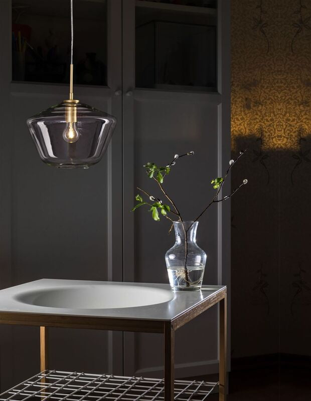 Nova Luce Pendelleuchte Hängeleuchte PRISMA Gold E27 LED dimmbar Glas 124x30 cm - 5212017420893