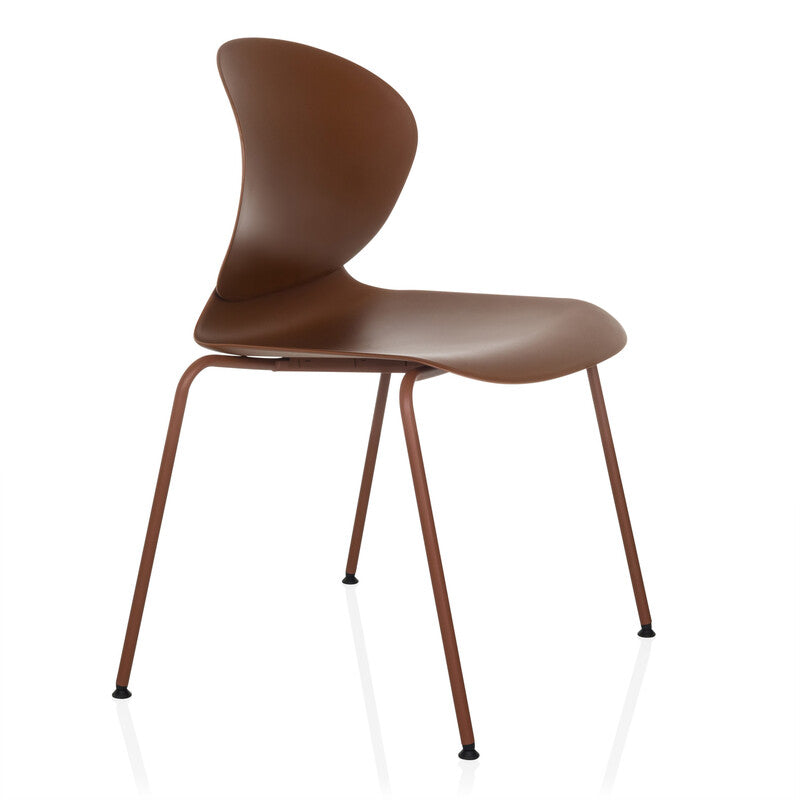 hjh OFFICE Besucherstuhl T36 VI rotbraun Kunststoff Stahl stapelbar 130 kg - 4064323037835