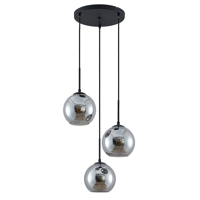 Lindby Jurian Pendelleuchte Hängelampe Deckenlampe Lampe Licht 3-flg E27 schw942 - 4251911727869
