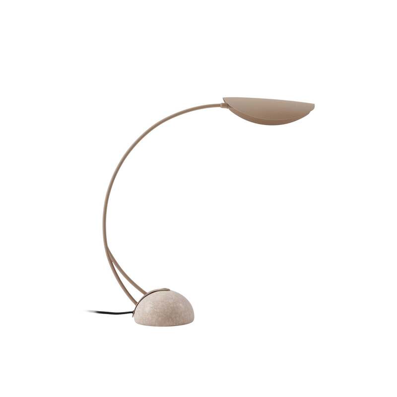 Lucande Tischleuchte Tischlampe Rivera Eisen Marmor Beige Esszimmer Wohnzimmer - 4255830900686