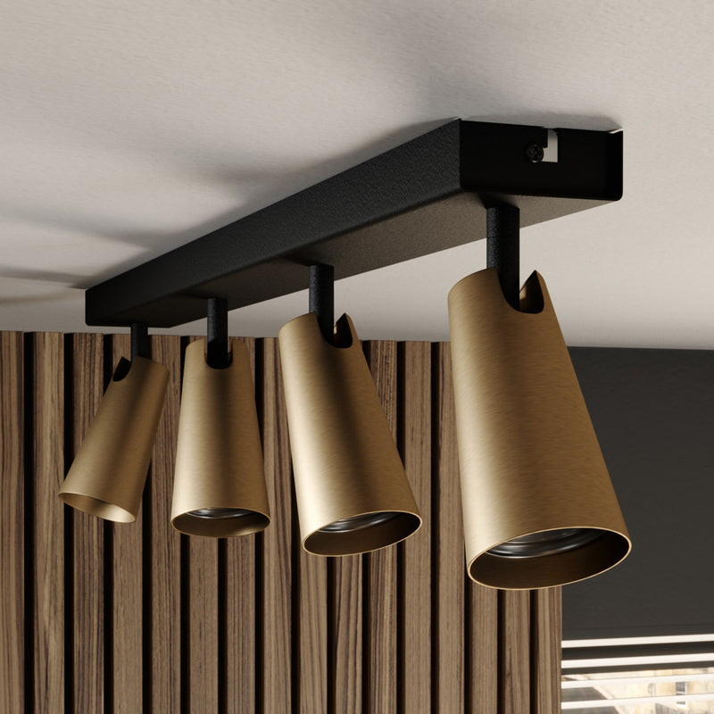 Lucande Deckenlampe Deckenleuchte Angelina LED 4-flg dimmbar messing gold - 4251096569858