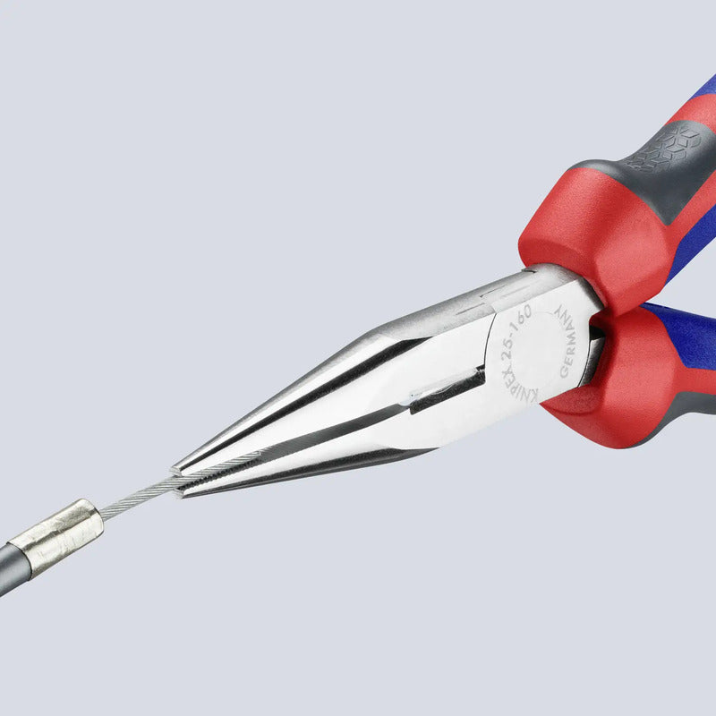 Knipex 25 05 160 Flachrundzange 160 mm Vanadium Elektrostahl für Elektronik - 4003773022817