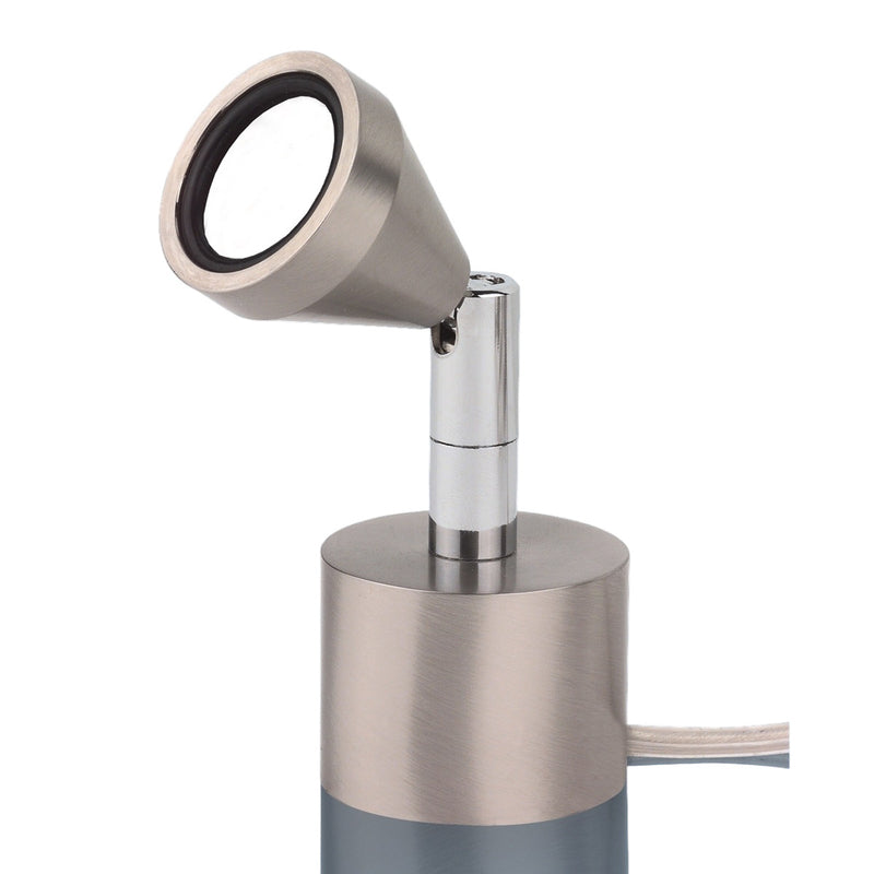 Busch LED Tischleuchte Mini schwenkbar Lampe Nickel 5000K 2,5W 250Lumen 13cm - 4019231036432