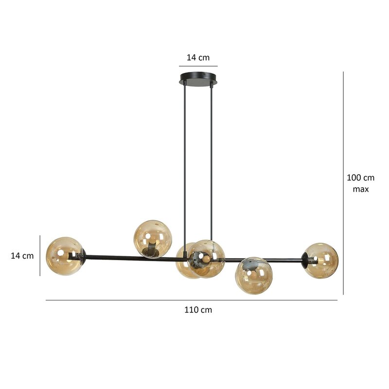 EMIBIG LIGHTING Hängeleuchte Glassy Pendelleuchte Deckenleuchte Deckenlampe E14 - 5901738900172