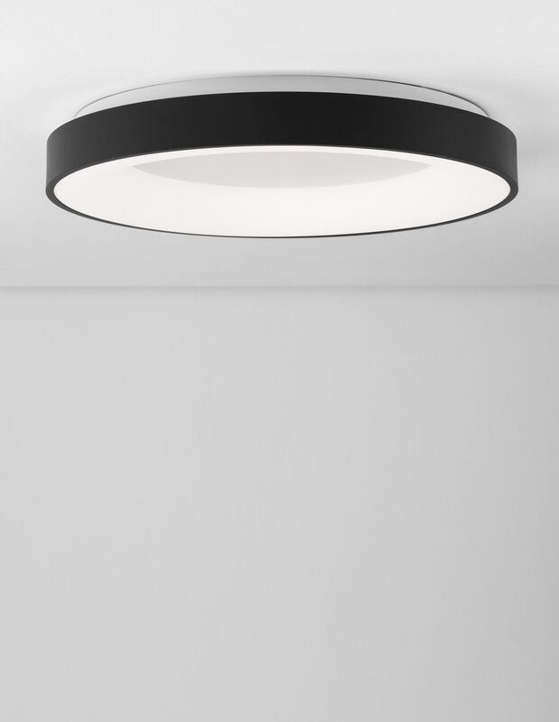 Nova Luce Deckenleuchte Deckenlampe LED RANDO THIN Schwarz Warmweiß dimmbar 60cm - 5212017420107