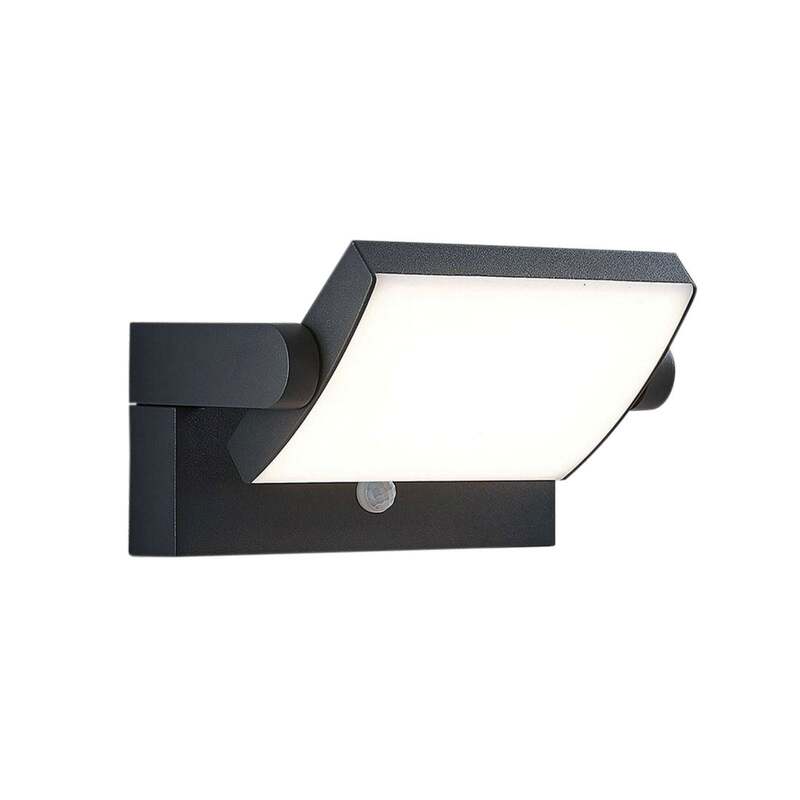 Lindby  LED-Außenwandleuchte Sherin Wandleuchte Außenlampe mit Sensor dunkelgrau - 4251096554502