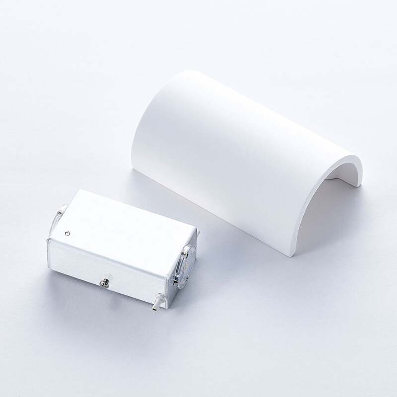 Lindby Wandleuchte Wandlampe Jenke LED Leuchte Gips weiß 16cm Höhe 10cm breit - 4251096535723