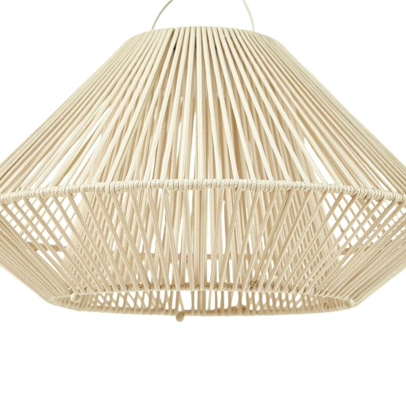 Lindby LED Solar Hängeleuchte Austas dimmbar Garten warmweiß beige Ø50cm IP54 - 4255830909443