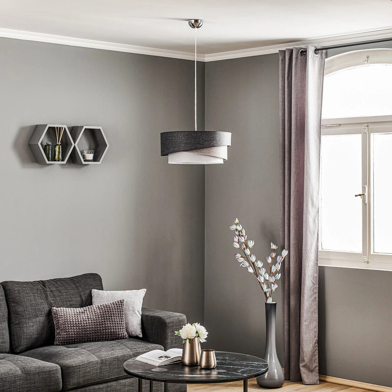 Kobo Hängeleuchte Pendelleuchte Lampe dimmbar graphit grau weiß 25cm Ø45cm - 5903689181464