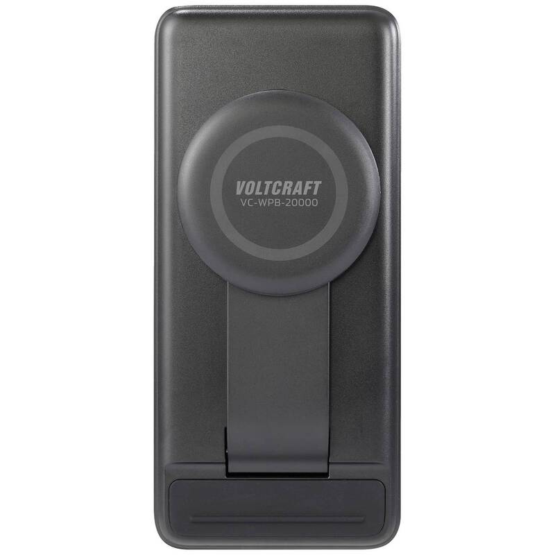 Voltcraft Wireless Powerbank 20000 mAh Qi Ladegerät Akku Schwarz mit - 4064161293394