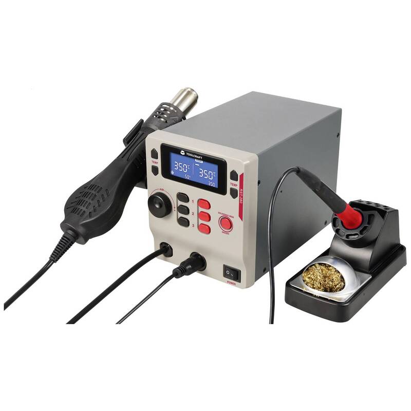 Toolcraft Lötstation Set Lötgerät Lötstation digital RST-280 Lötspitze enthalten - 4064161227696