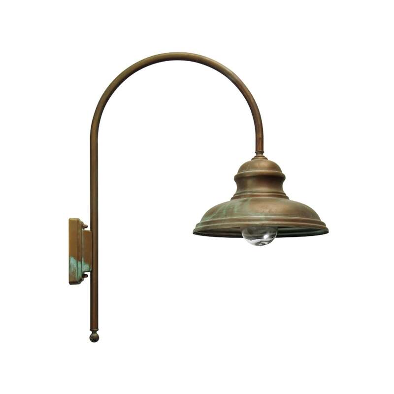 Moretti Luce Außenwandleuchte Wandlampe Luca 52 cm Wandleuchte Messing Kupfer - 8021035014703