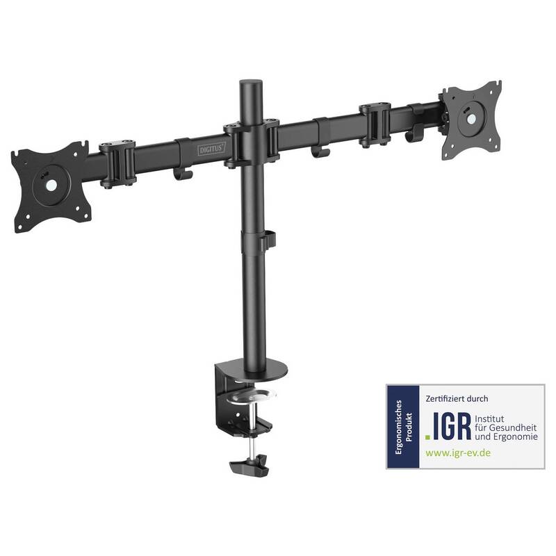 Digitus Monitor-Tischhalterung DA-90349 2 Displays drehbar schwarz 726x550mm - 4016032382676