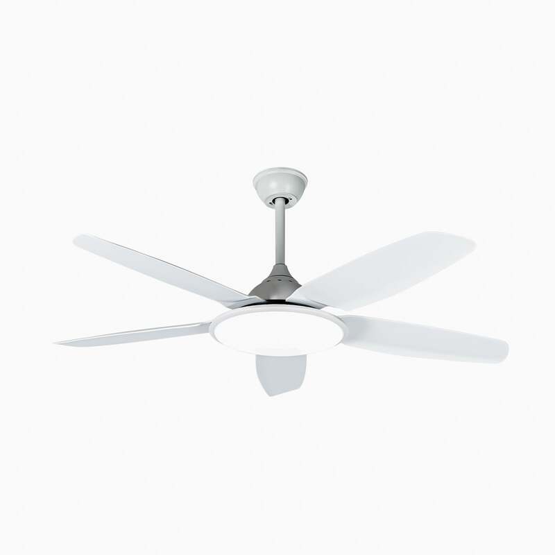 Lucande Deckenventilator Divian LED Ventilator CCT leise weiß matt 130cm 32W - 4251911746099