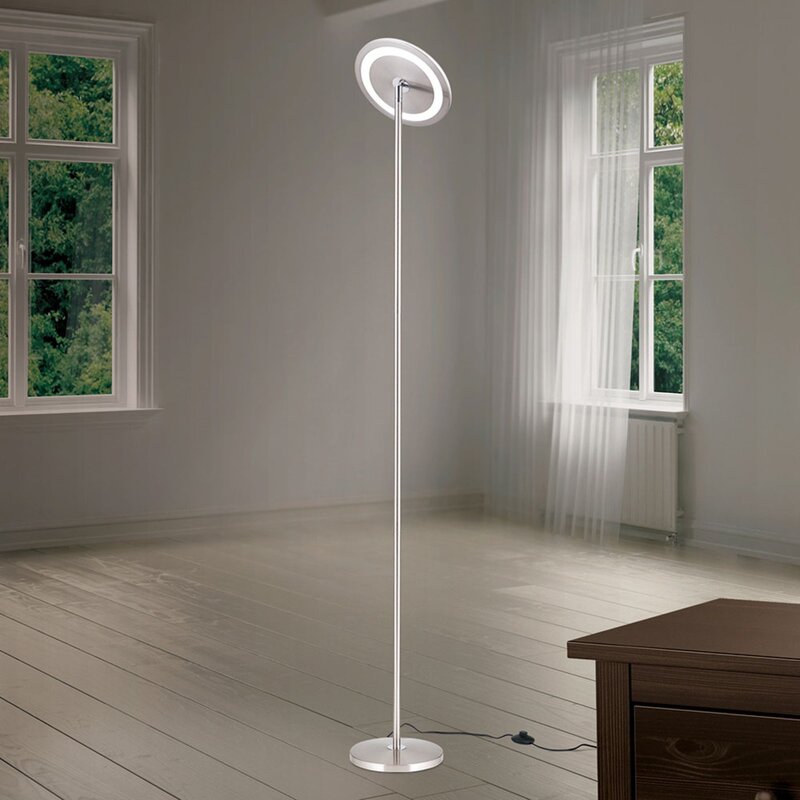 Oscar Deckenfluter Stehlampe LED dimmbar Kopf justierbar nickel matt SIEHE TEXT - 9003090266630