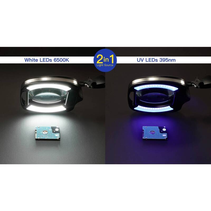 TOOLCRAFT ESD Lupenleuchte 2.25X LED 900 Lumen Tischklemme Schwarz 820mm - 4064161315225