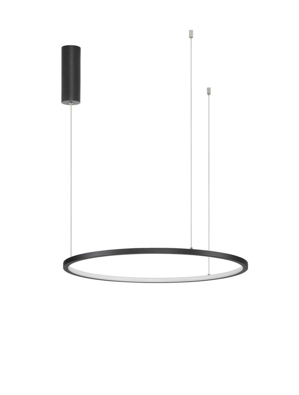 Nova Luce Pendelleuchte Hängeleuchte LED TARQUIN Schwarz Warmweiß dimmbar 60 cm - 5212017438263