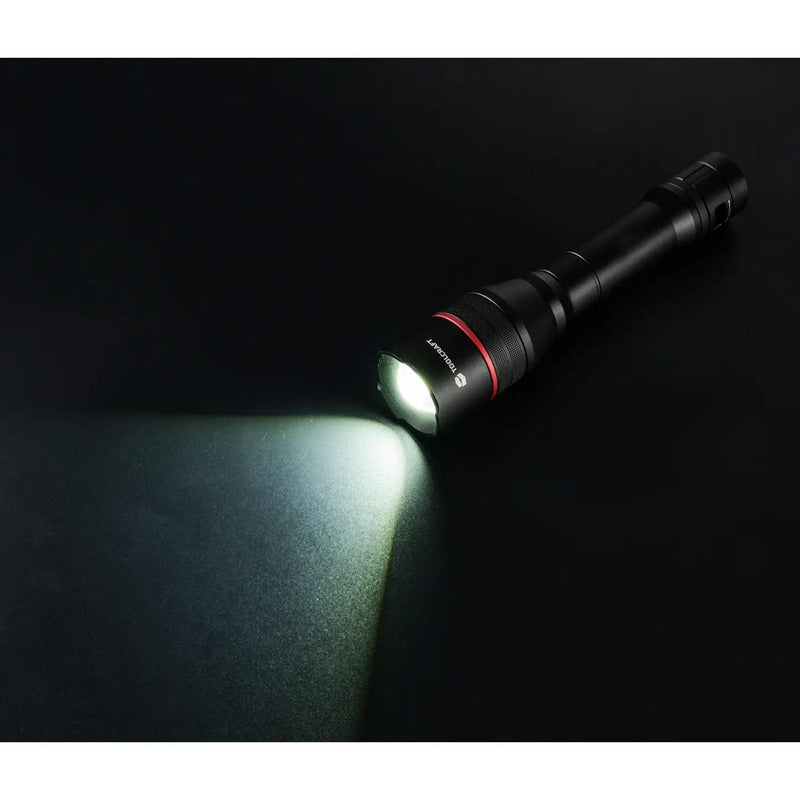 TOOLCRAFT TASCHENLAMPE AKKUBETRIEBEN 60W USB 1000-3500lm Aluminium Schwarz/Rot - 4064161293608