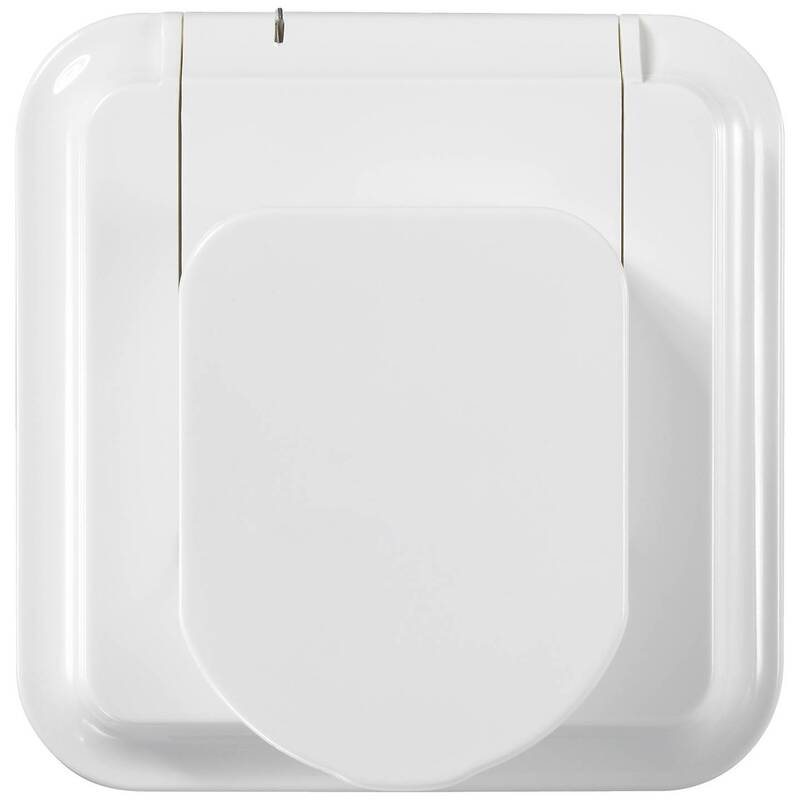 SYGONIX IP44 Unterputz-Fehlerstrom-Sicherheitssteckdose 3600 W 16 A Weiß - 4064161260242