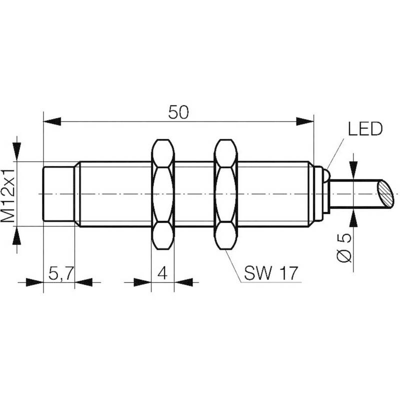 Contrinex Induktiver Näherungsschalter M12 DW-AD-618-M12 IP67 2000Hz 4mm Chrom - 2050001017727